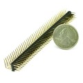 2.54mm 间距 40pin 双排针（弯）